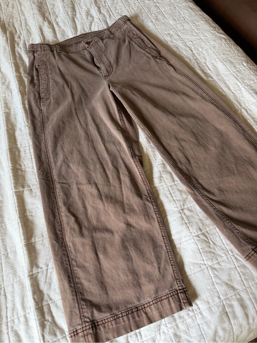 Women’s Brown Casual Wide-Leg Pants